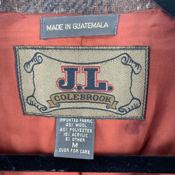 Vtg JL Colebrook Womens Medium Tweed Jacket Plaid Wool Blend Grandma Grunge - Picture 6 of 11